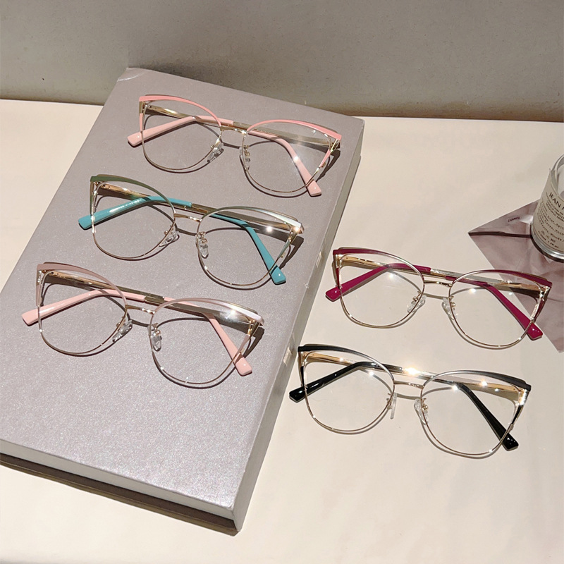 Women'S Fashion Glasses Non Prescription - Yeni Moda Kedi Gözü Tasarımlı, Mavi