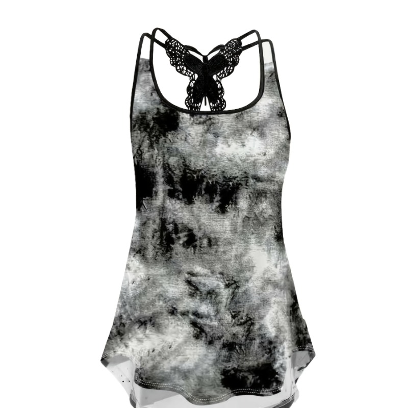 Women Fashion Vest - Artı Boyutu 1XL-5XL Baskı Tankı Üstleri