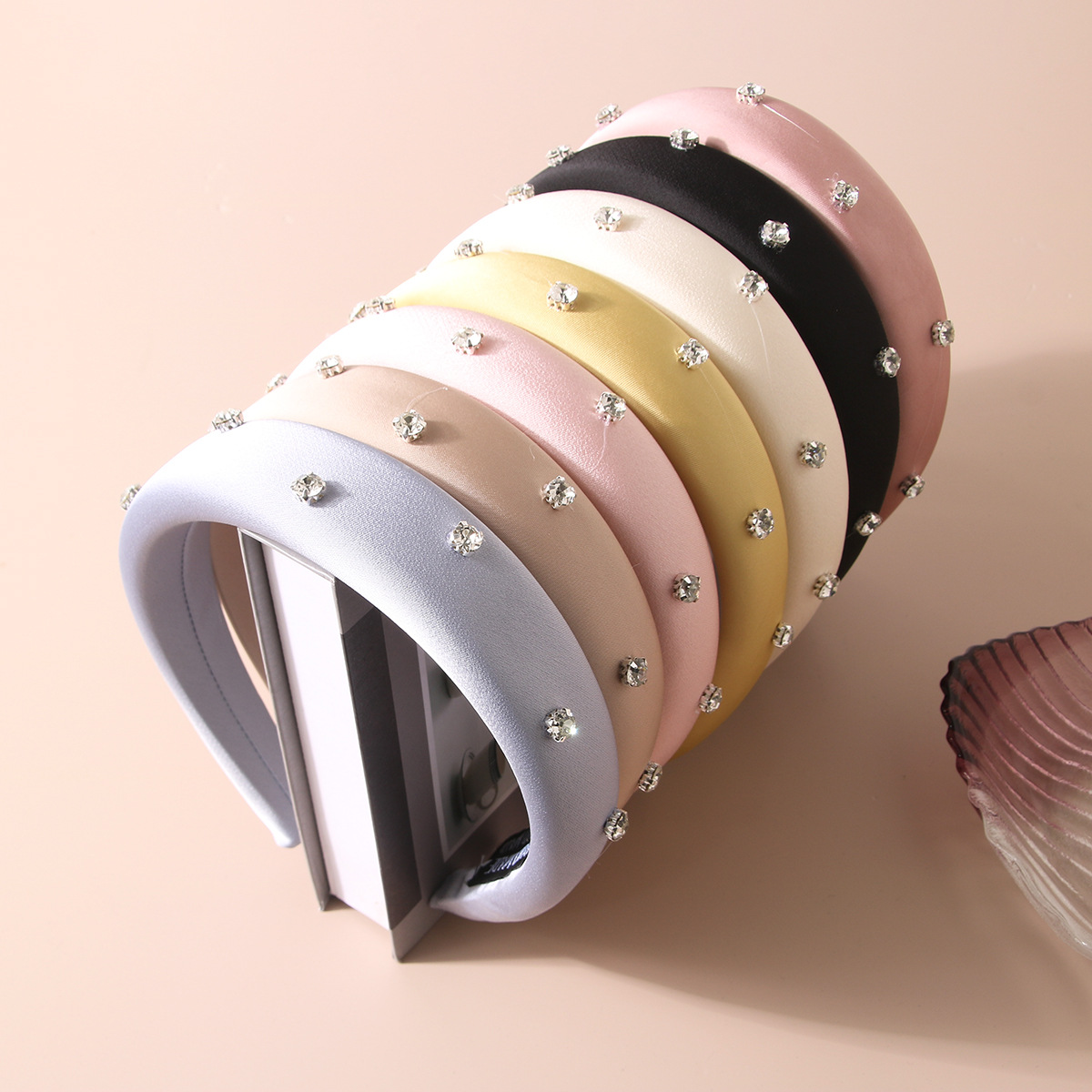 Women Fashion Japan - Lüks Rhinestone Sünger Kafa Bandı Kadınlar