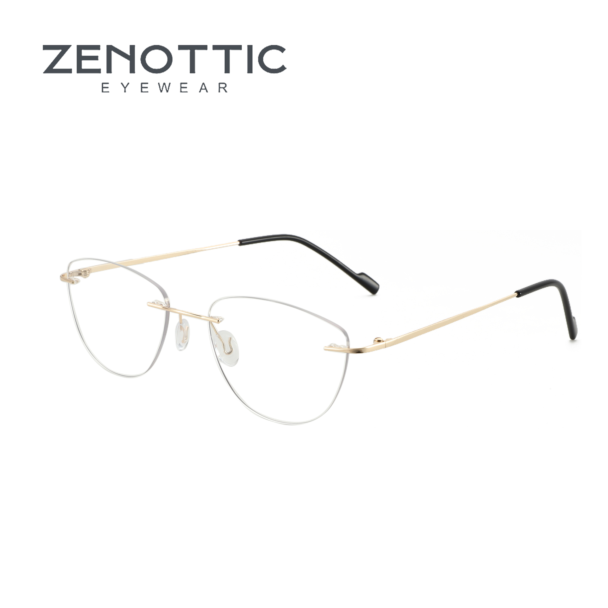 Women'S Fashion Glasses Non Prescription - ZENOTTIC moda kedi göz çerçevesiz optik