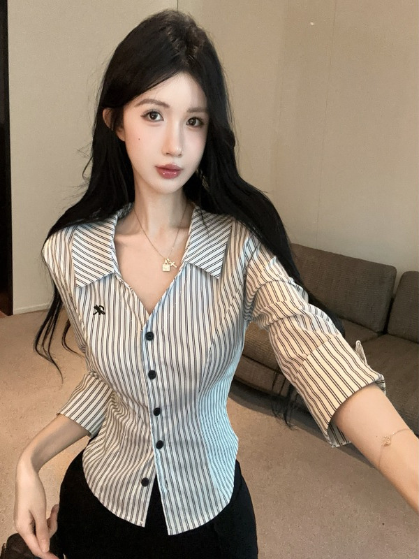 Moda Çizgili Gömlek Uzun Kollu - Women'S Fashion Overalls incelemesi ve fiyatı