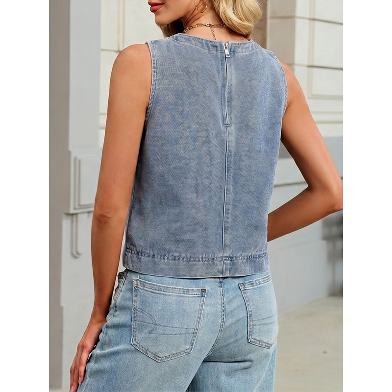 Benuynffy Rahat Yuvarlak Boyun - Women Fashion Vest incelemesi ve fiyatı