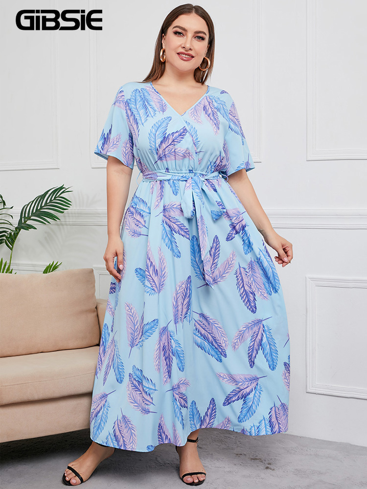 GIBSIE Plus boy V yaka çiçek d - Maxi Dress Boho incelemesi ve fiyatı