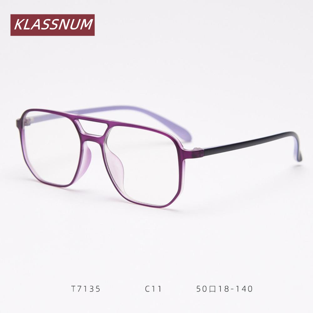 KLASSNUM Çift Köprü Kare Gözlü - Women'S Fashion Glasses Non Prescription incelemesi ve fiyatı
