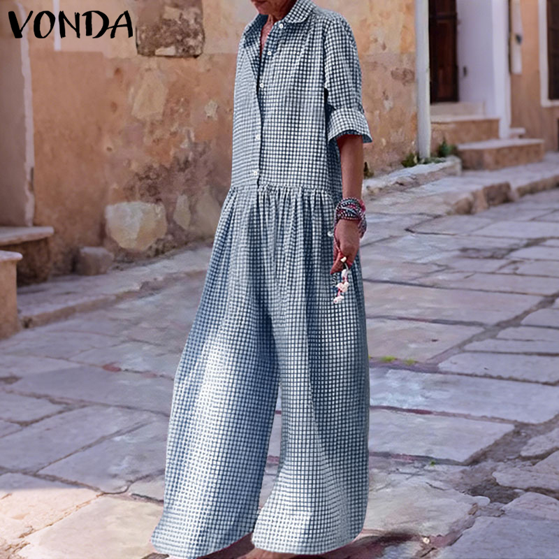 Artı Boyutu 5XL VONDA Vintage  - Women'S Fashion Overalls incelemesi ve fiyatı
