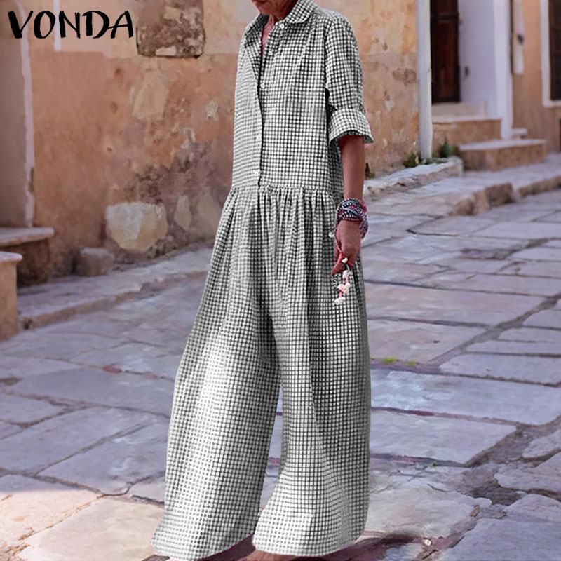 Artı Boyutu 5XL VONDA Vintage  - Women'S Fashion Overalls incelemesi ve fiyatı