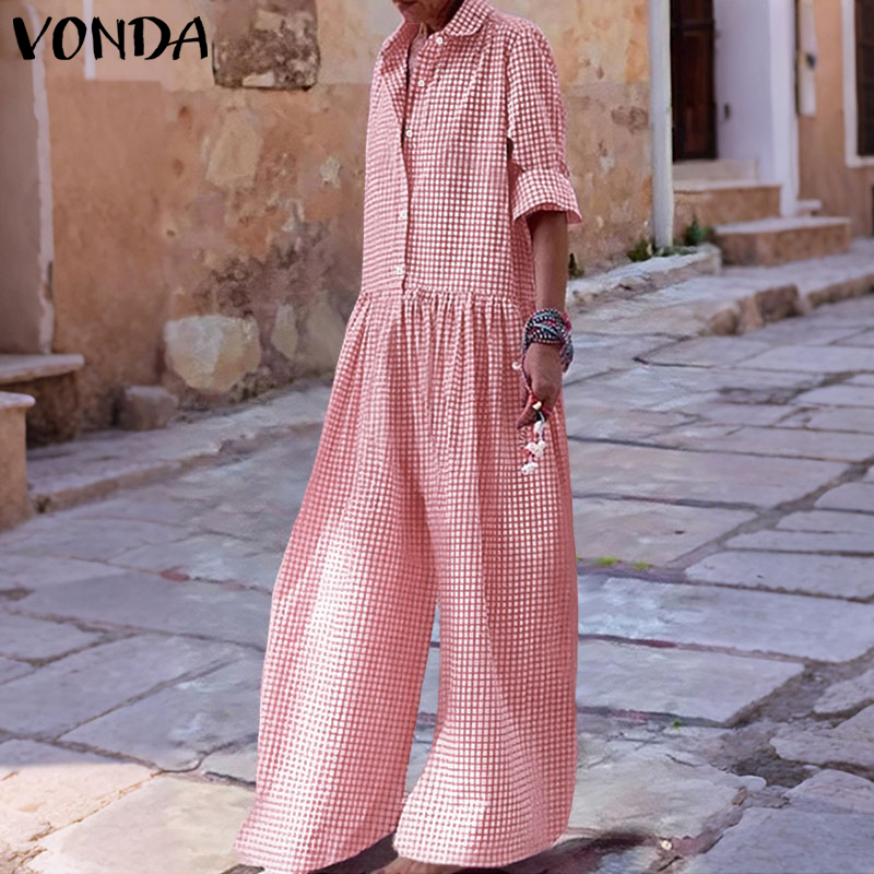 Artı Boyutu 5XL VONDA Vintage  - Women'S Fashion Overalls incelemesi ve fiyatı
