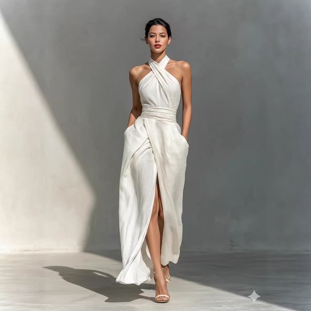 Şık, Düz Renkli, Önü Yırtmaçlı - Maxi Dress Boho incelemesi ve fiyatı