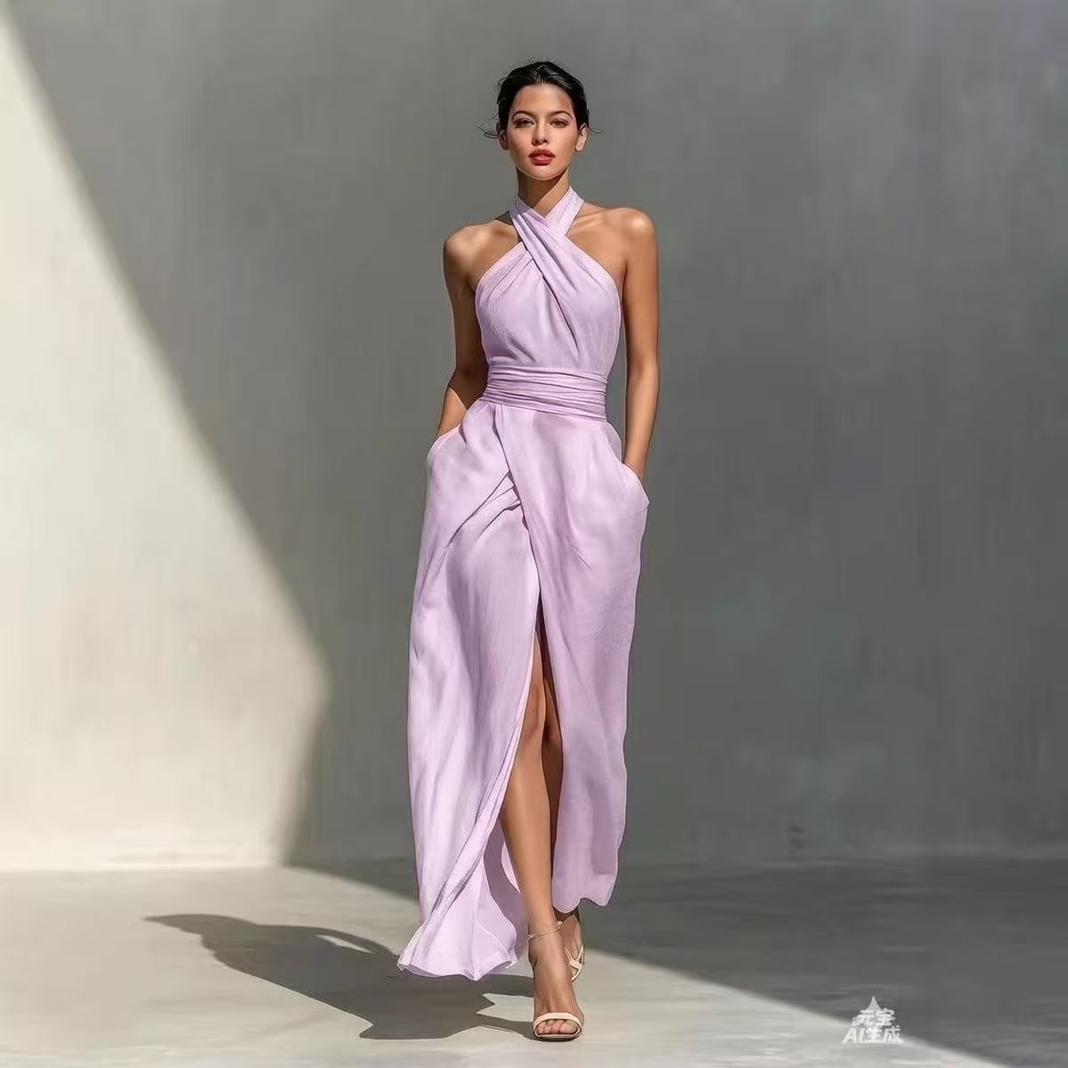 Şık, Düz Renkli, Önü Yırtmaçlı - Maxi Dress Boho incelemesi ve fiyatı