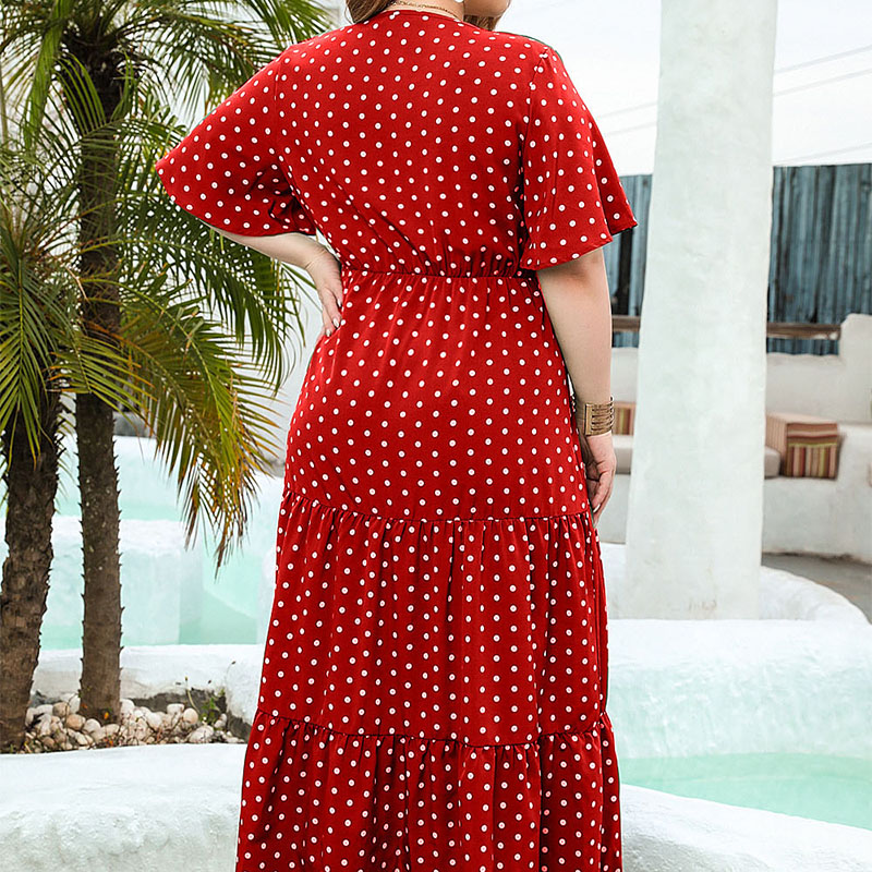 Boho Nokta Baskılı V Yaka Kadı - Maxi Dress Boho incelemesi ve fiyatı