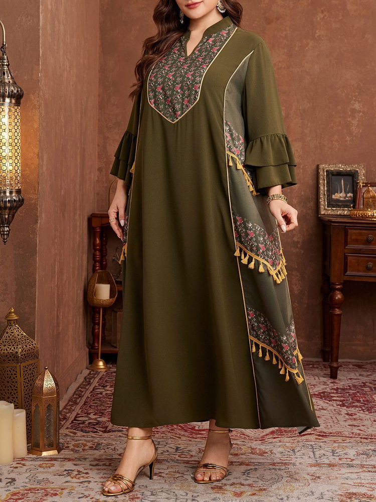 GIBSIE Artı Boyutu Etnik Tarzı - Maxi Dress Boho incelemesi ve fiyatı